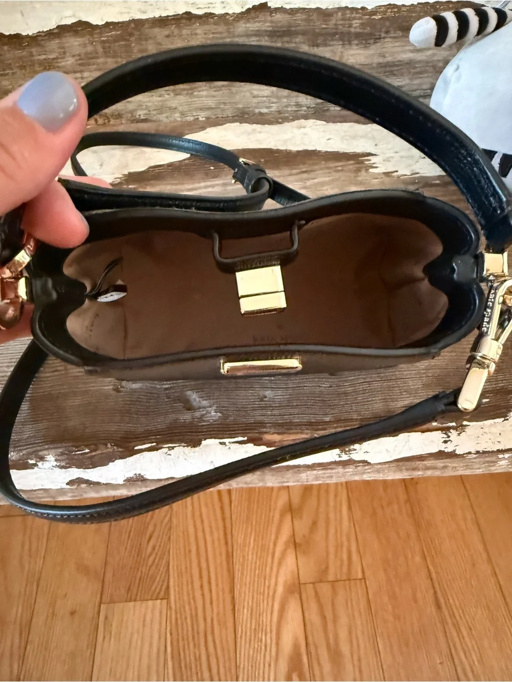 Kate spade mini Classic Black Women’s Crossbody Handbag with Gold Hardware